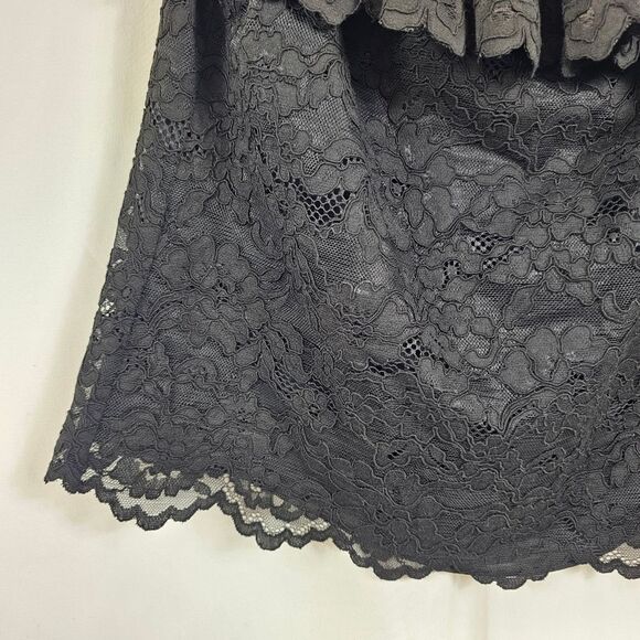 Rebecca Taylor Off Shoulder Lace top in Black - Size 8 - Picture 6 of 9